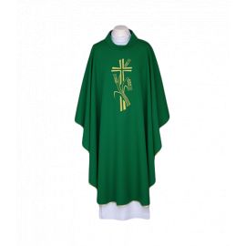 Ornat zielony, pas haftowany - Krzyż, kłosy (121)