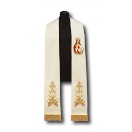 Stuła kapłańska - Serce Jezusa - Z POSTACIAMI