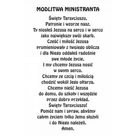 Obrazek z modlitwą ministranta - Święty Tarsycjusz - zdjęcie 2 - Obrazek z modlitwą ministranta - Święty Tarsycjusz