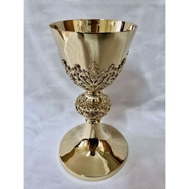 Kielich mszalny, ażur złoty - 21 cm (10D) - Kielich mszalny, ażur złoty - 21 cm (10D)