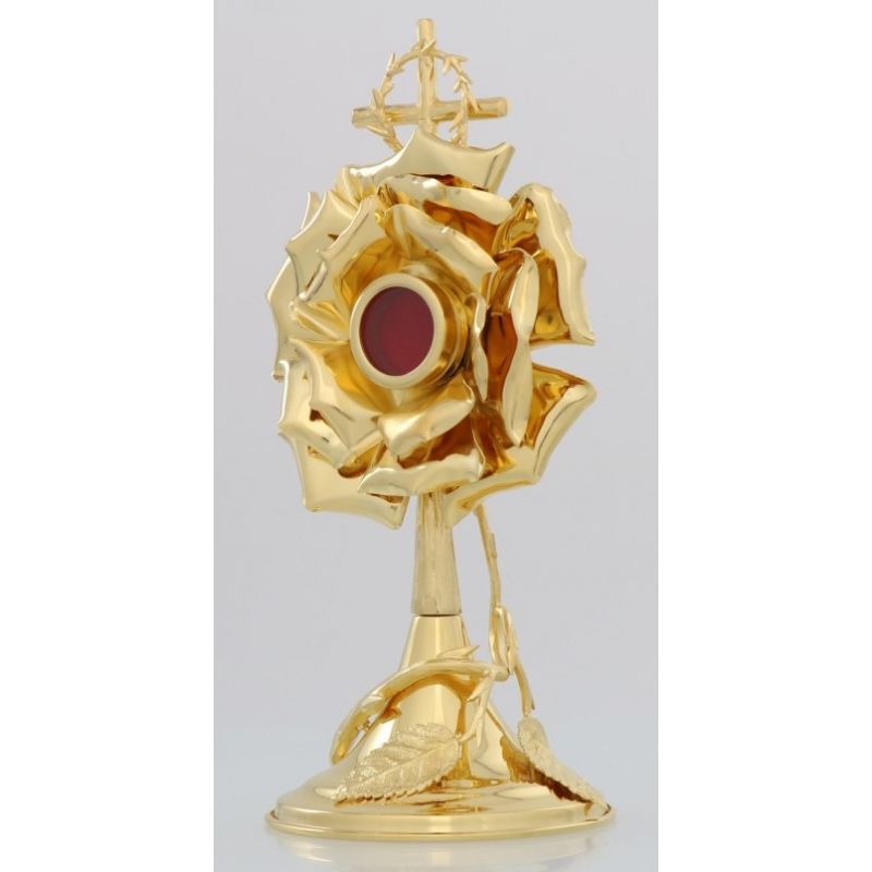 Relikwiarz mosiężny, złocony 29 cm (25S) - Relikwiarz mosiężny, złocony 30 cm (25S)