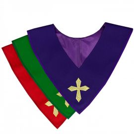 Szkaplerz haftowany - kolory liturgiczne (1K) - STROJE I PELERYNY MINISTRANCKIE