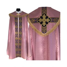 Kapa wzór gotycki kolory liturgiczne - tkanina żakard (12) - zdjęcie 3 - Kapa wzór gotycki kolory liturgiczne - tkanina żakard (12)