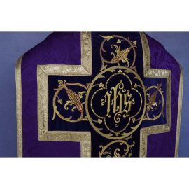 Ornat rzymski IHS - kolory liturgiczne, żakard (35) - zdjęcie 9 - Ornat rzymski IHS - kolory liturgiczne, żakard (34)