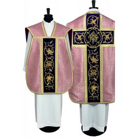 Ornat rzymski IHS - kolory liturgiczne, żakard (35) - zdjęcie 12 - Ornat rzymski IHS - kolory liturgiczne, żakard (34)
