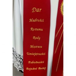 Stuła haftowana - Dary Ducha Świętego - zdjęcie 2 - Stuła haftowana - Dary Ducha Świętego