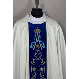 Ornat Maryjny - aksamitne  haftowane pasy (1) - zdjęcie 2 - Ornat Maryjny - aksamitne  haftowane pasy (1)