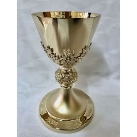 Kielich mszalny, winogrona, złocony - 20 cm (14D)