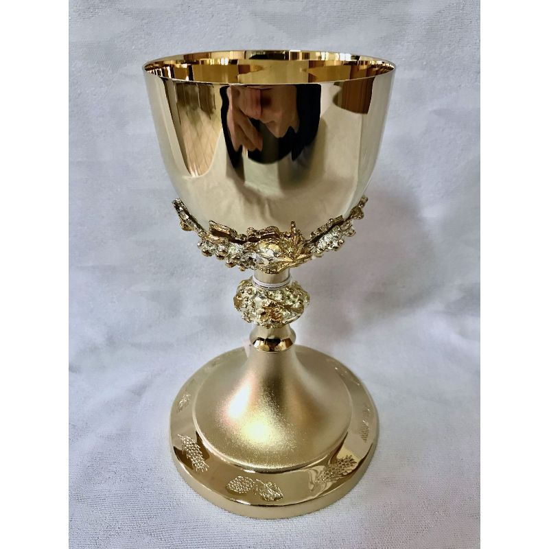 Kielich mszalny, winogrona, złocony + srebrzony - 20 cm (16D) - Kielich mszalny, winogrona, złocony + srebrzony - 20 cm (16D)