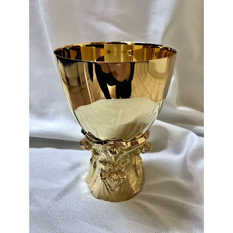 Kielich mszalny, pozłacany,Pan jezus + 2 uczniów, nodus odlew - 20 cm (26D) - Kielich mszalny, pozłacany,Pan jezus + 2 uczniów, nodus odlew - 20 cm (26D)