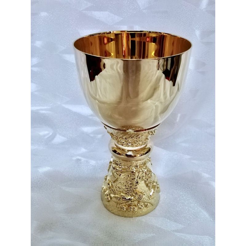 Kielich mszalny, pozłacany, ryby - 17 cm (30D) - Kielich mszalny, pozłacany, ryby - 17 cm (30D)