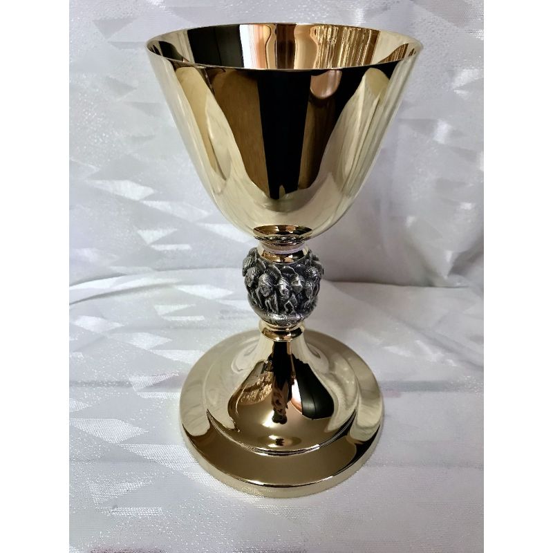 Kielich mszalny, pozłacany, Ostatnia wieczerza - 21 cm (32D) - Kielich mszalny, pozłacany, Ostatnia wieczerza - 21 cm (32D)