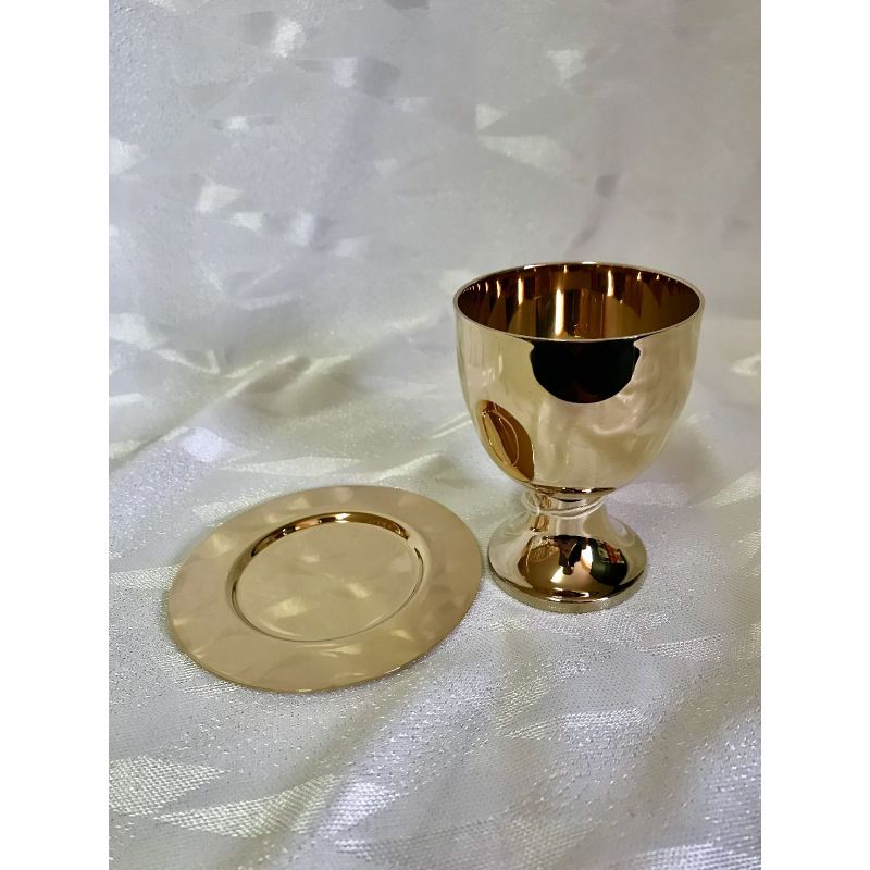 Komplet turystyczny, kielich + patena - 12 cm (34D) - Komplet turystyczny, kielich + patena - 12 cm (34D)