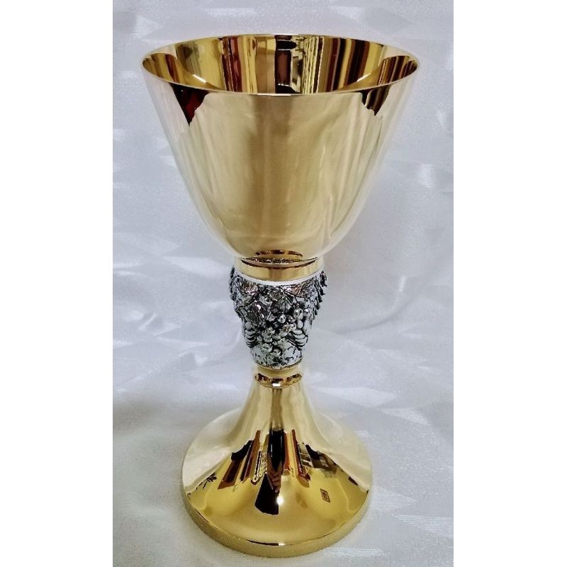 Kielich mszalny, pozłacany, motyw kłosy - 20 cm (47D) - Kielich mszalny, pozłacany, motyw kłosy - 20 cm (47D)