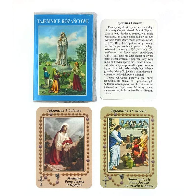 Tajemnice różańcowe - laminowane 7,5 x 10 cm - Tajemnice różańcowe - laminowane 7,5 x 10 cm