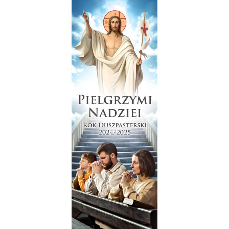 Baner na Rok Duszpasterski 2024/2025 "Pielgrzymi nadziei" 75x200 cm (2) - Baner na Rok Duszpasterski 2024/2025 "Pielgrzymi nadziei" 75x200 cm (2)