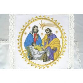 Bielizna kielichowa haftowana Święta Rodzina (190K) - ASORTYMENT NA BOŻE NARODZENIE