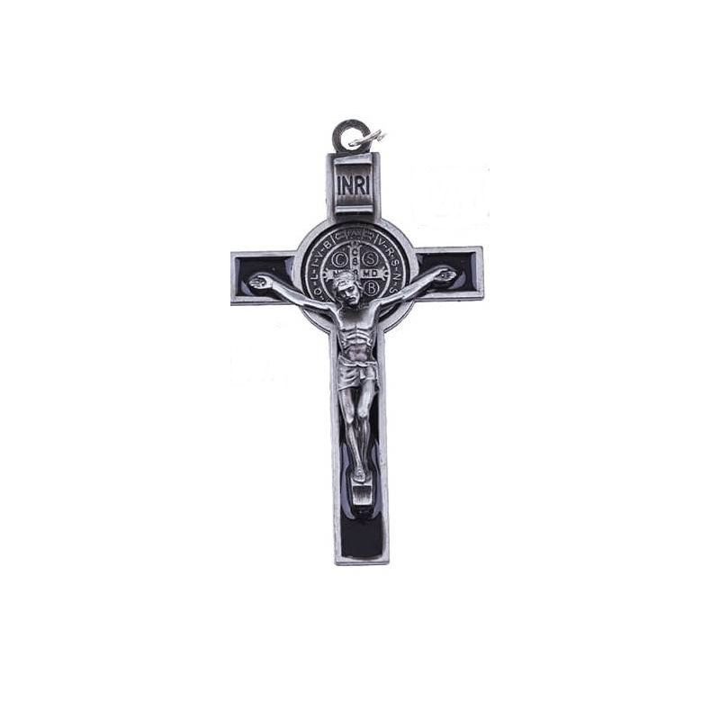 Krzyżyk Św. Benedykta 7,5x4,3 cm (czarna emalia) - Krzyżyk Św. Benedykta 7,5x4,3 cm (czarna emalia)