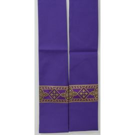 Stuła kapłańska fioletowa gładka nr 30 - zdjęcie 3 - Stuła kapłańska fioletowa gładka nr 30