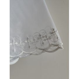 Welon na monstrancję, biały haft - 80 cm - WELONY NA MONSTRANCJĘ