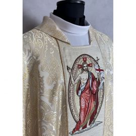 Ornat gotycki, haftowany Jezus zmartwychwstały (13K) - zdjęcie 4 - Ornat gotycki, haftowany Jezus zmartwychwstały (13K)
