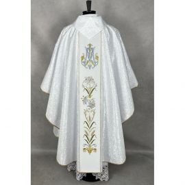 Ornat gotycki haftowany, motyw maryjny (19K) - zdjęcie 4 - Ornat gotycki haftowany, motyw maryjny (19K)