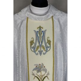 Ornat gotycki haftowany, motyw maryjny (20K) - zdjęcie 4 - Ornat gotycki haftowany, motyw maryjny (20K)