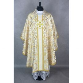 Ornat gotycki ecru/złoty, haftowany (37K) - zdjęcie 2 - Ornat gotycki ecru/złoty, haftowany (37K)