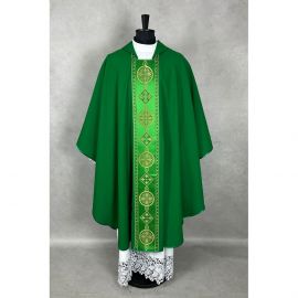 Ornat gotycki zielony, pas tkany (49K) - zdjęcie 2 - Ornat gotycki zielony, pas tkany (49K)