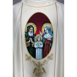 Ornat gotycki nadruk Święta Anna i Joachim (53K) - zdjęcie 2 - Ornat gotycki nadruk Święta Anna i Joachim (53K)