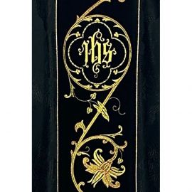 Ornat gotycki haftowany, czarny (54K) - zdjęcie 3 - Ornat gotycki haftowany, czarny (54K)
