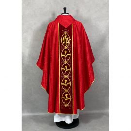 Ornat gotycki haftowany, czerwony, pas aksamit (58K) - zdjęcie 4 - Ornat gotycki haftowany, czerwony, pas aksamit (58K)