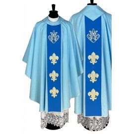 Ornat gotycki, haftowany maryjny (67K) - Ornaty złote/srebrne