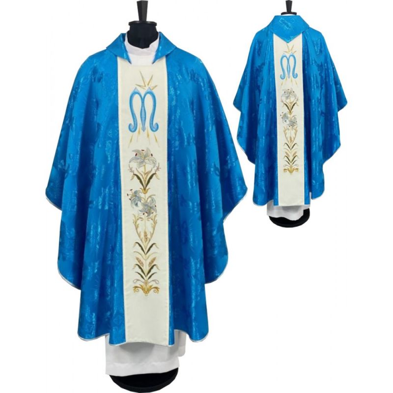 Ornat gotycki haftowany, motyw maryjny (75K) - Ornat gotycki haftowany, motyw maryjny (75K)