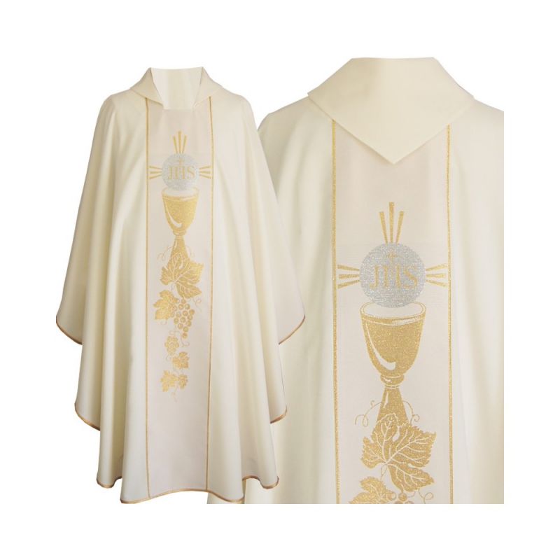 Ornat gotycki ecru, pas tkany (106K) - Ornat gotycki ecru, pas tkany (106K)