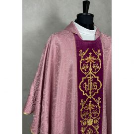 Ornat gotycki blady różowy, haftowany pas aksamit (149K) - zdjęcie 3 - Ornat gotycki blady różowy, haftowany pas aksamit (149K)