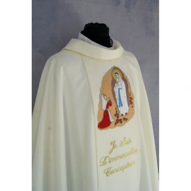 Ornat haftowany Matka Boska z Lourdes (02) - zdjęcie 4 - Ornat haftowany Matka Boska z Lourdes (02)