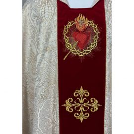 Ornat gotycki brokatowa rozeta, haftowany, pas aksamit (187K) - zdjęcie 3 - Ornat gotycki brokatowa rozeta, haftowany, pas aksamit (187K)