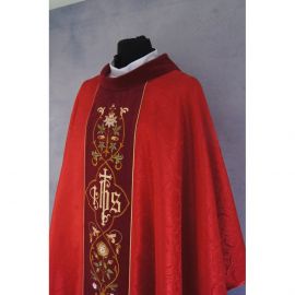 Ornat gotycki czerwony, haftowany pas aksamit (211K) - zdjęcie 2 - Ornat gotycki czerwony, haftowany pas aksamit (211K)