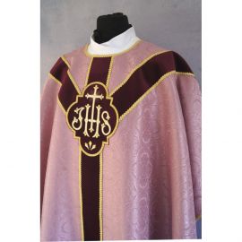 Ornat semi gotycki, kolor rose, pasy aksamit (91K) - zdjęcie 3 - Ornat semi gotycki, kolor rose, pasy aksamit (91K)