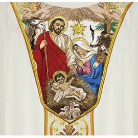 Ornat haftowany Boże Narodzenie (12U) - zdjęcie 3 - Ornat haftowany Boże Narodzenie (12U)