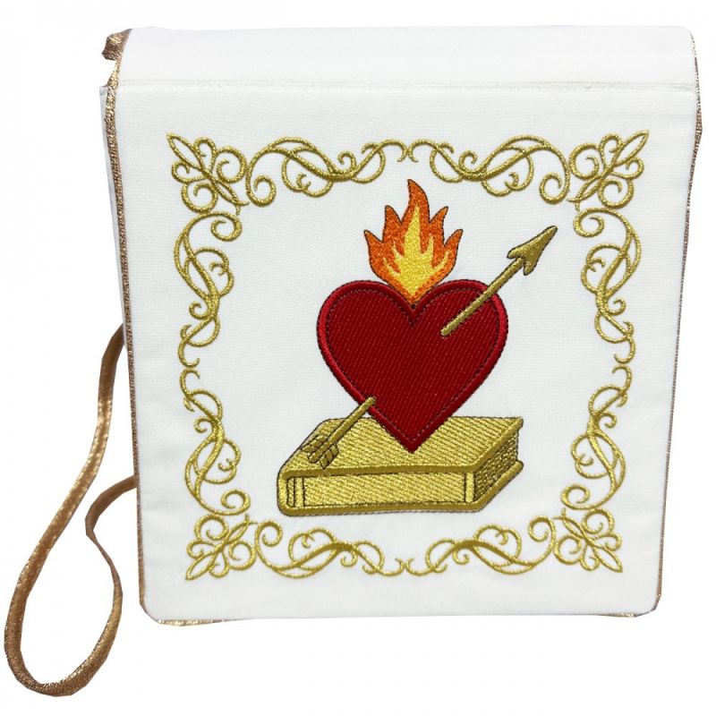 Bursa haftowana do chorych, model Serce (E) - Bursa haftowana do chorych, model Serce (E)