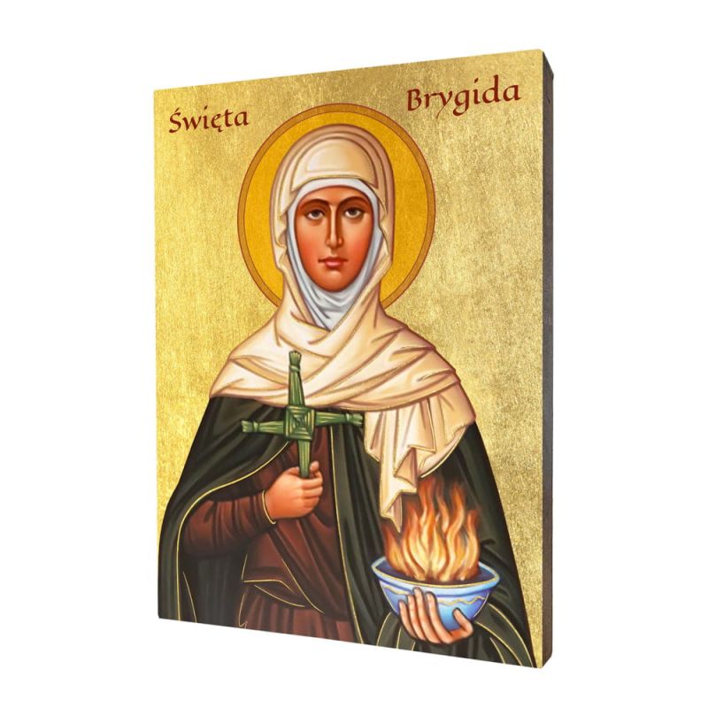 Ikona religijna święta Brygida z Kildare - 
