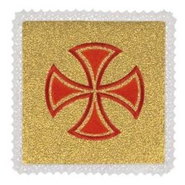 Palka złota krzyż - kolor złoty