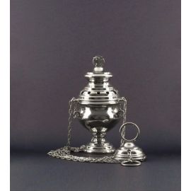Trybularz mosiężny niklowany wys. 17 cm - TRYBULARZE, ŁÓDKI