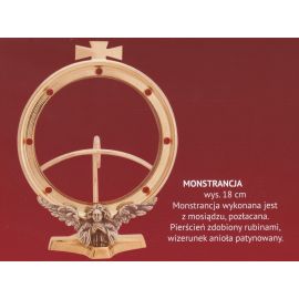 Monstrancja pozłacana, hostia 125mm,  wys. 18 cm (14) - zdjęcie 2 - Monstrancja pozłacana, hostia 125mm,  wys. 18 cm (14)