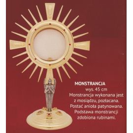Monstrancja pozłacana wys. 45 cm (17) - zdjęcie 2 - Monstrancja pozłacana wys. 45 cm (17)