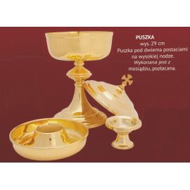 Puszka liturgiczna pod dwiema postaciami - 29 cm - zdjęcie 2 - Puszka liturgiczna pod dwiema postaciami - 29 cm