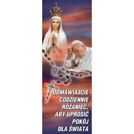 Baner - Odmawiajcie codziennie różaniec, aby uprosić pokój dla świata - Nabożeństwo różańcowe
