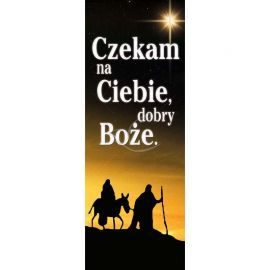 Baner Bożonarodzeniowy - Czekam na Ciebie dobry Boże - Adwent